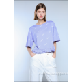 T-SHIRT STAMPA CROPPED DA DONNA CON FRANGE